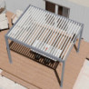 Pergola motorisée en alu gris et lames blanches 3x4m Ombrea