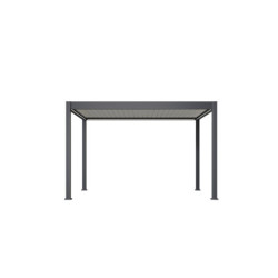 Pergola motorisée en alu gris et lames blanches 3x4m Ombrea