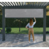 Pergola adossée en alu gris avec lames orientable 3x3m + store Ombrea