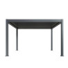 Pergola motorisée en alu gris avec lames orientable 4x4m Ombrea