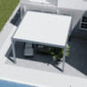 Pergola motorisée en alu gris/blanc avec lames orientable 4x4m Ombrea