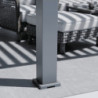 Pergola motorisée en alu gris/blanc avec lames orientable 4x4m Ombrea