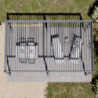 Pergola motorisée en alu gris avec lames orientable 3x6m Ombrea