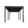 Pergola motorisée en alu gris avec lames orientable 3x6m Ombrea