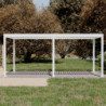 Pergola motorisée en alu blanc avec lames orientable 3x6m Ombrea