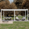 Pergola motorisée en alu blanc avec lames orientable 3x6m Ombrea