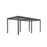Pergola motorisée en alu gris/blanc avec lames orientable 3x6m Ombrea