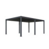 Pergola motorisée en alu gris avec lames orientable 4x6m Ombrea