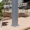 Pergola motorisée en alu gris avec lames orientable 4x6m Ombrea