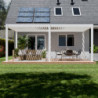 Pergola motorisée en alu blanc avec lames orientable 4x6m Ombrea