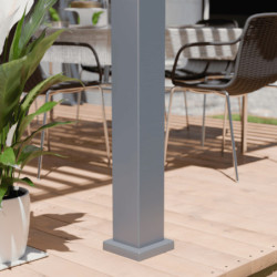 Pergola motorisée en alu gris/blanc avec lames orientable 4x6m Ombrea