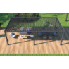 Pergola motorisée en alu gris avec lames orientable 4x8m Ombrea