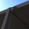 Pergola motorisée en alu gris avec lames orientable 4x8m Ombrea