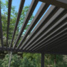 Pergola motorisée en alu gris avec lames orientable 4x8m Ombrea
