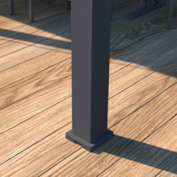 Pergola motorisée en alu gris avec lames orientable 4x8m Ombrea