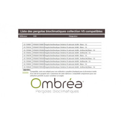 Panneau latéral Ombrea - ventelles verticales - anthracite - 1m