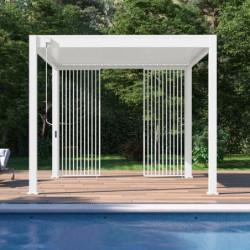 Panneau latéral Ombrea - ventelles verticales - blanc - 1m