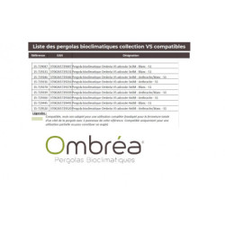 Panneau latéral Ombrea - ventelles verticales - blanc - 1m