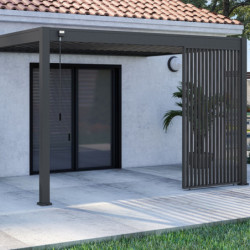 Panneau latéral Ombrea - ventelles verticales - anthracite - 1,3m