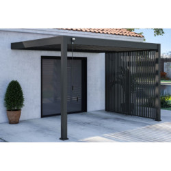 Panneau latéral Ombrea - ventelles verticales - anthracite - 1,3m