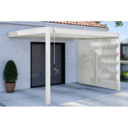 Panneau latéral Ombrea - ventelles verticales - blanc - 1,3m