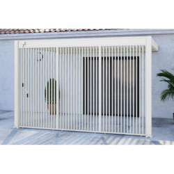 Panneau latéral Ombrea - ventelles verticales - blanc - 1,3m