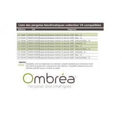 Panneau latéral Ombrea - ventelles verticales - blanc - 1,3m