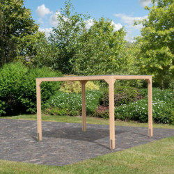 Pavillon 10,24m² en bois lamellé-collé Cubus - Karibu