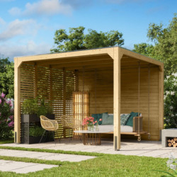 Pavillon 10,24m² en bois lamellé-collé Cubus - Karibu