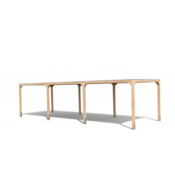 Pavillon 10,24m² en bois lamellé-collé Cubus avec 2 extensions - Karibu