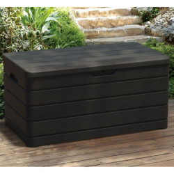 Coffre en résine - jardin anthracite - 500L Dolomiti - Toomax