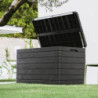 Coffre en résine - jardin anthracite - 970L Dolomiti - Toomax