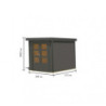 Abri de jardin 4,45m² en bois gris terre + acier anthracite Jupiter - Karibu