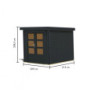 Abri 4,45m² en bois anthracite + acier anthracite Jupiter - Karibu