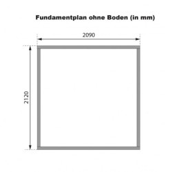 Abri de jardin 4,45m² Jupiter A - acier gris - appentis - Karibu