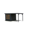 Abri de jardin 4,45m² Jupiter C - acier anthracite - appentis - Karibu
