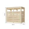 Cache poubelle en bois brut pour 2 conteneurs - Karibu