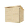 Abri à vélos avec toit plat en bois brut - 3,40m² - Karibu