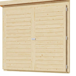 Abri à vélos avec toit plat en bois brut - 3,40m² - Karibu