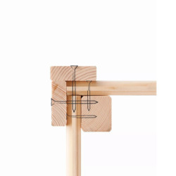 Abri à vélos avec toit plat en bois brut - 3,40m² - Karibu