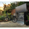 Abri à vélos en métal anthracite pour 3 vélos avec rampe - TRIMETALS