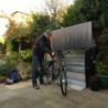 Abri à vélos en métal anthracite pour 3 vélos avec rampe - TRIMETALS