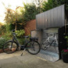 Abri à vélos en métal anthracite pour 3 vélos avec rampe - TRIMETALS