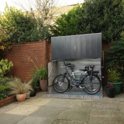 Abri à vélos en métal anthracite pour 3 vélos avec rampe - TRIMETALS