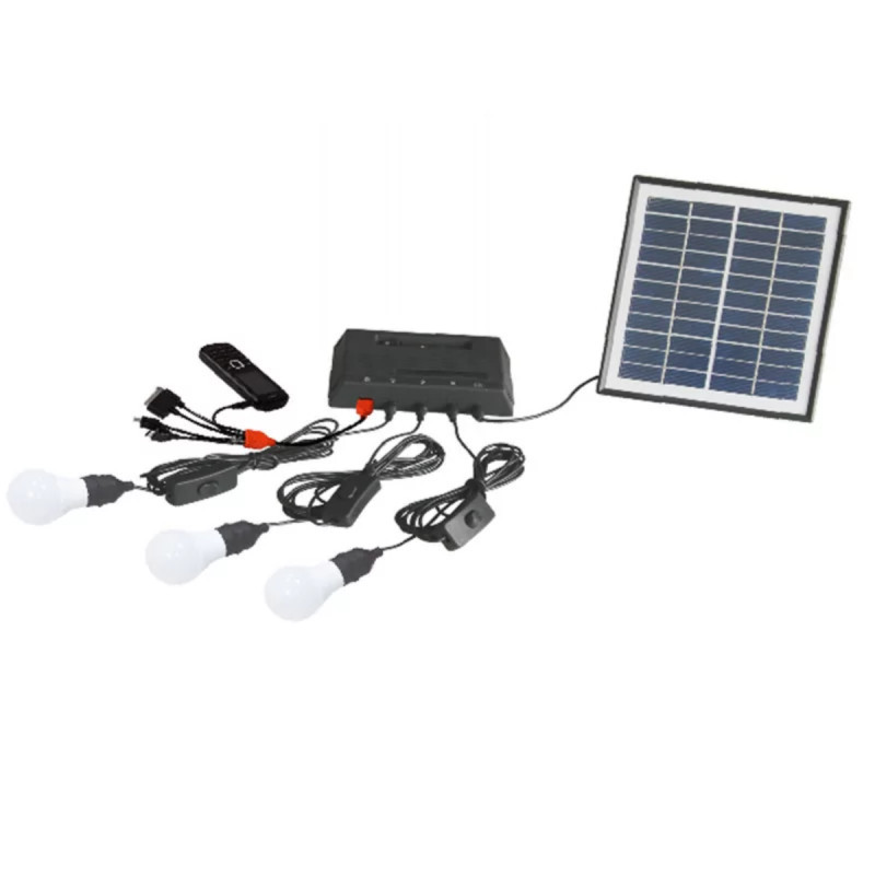 Kit - Mini - énergie solaire - 3 ampoules LED