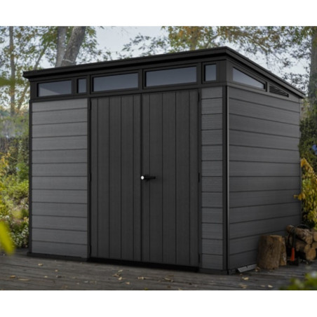 Abri de jardin en résine 6m² Cortina 97 gris + plancher - Keter