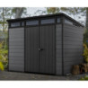 Abri de jardin en résine 6m² Cortina 97 gris + plancher - Keter