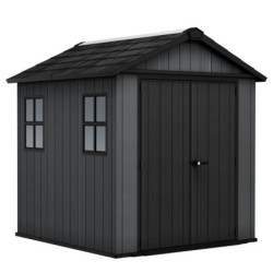 Abri de jardin en résine 4,59m² Newton 757 gris + plancher - Keter
