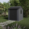 Abri de jardin en résine 4,59m² Newton 757 gris + plancher - Keter