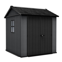 Abri de jardin en résine 4,59m² Newton 757 gris + plancher - Keter